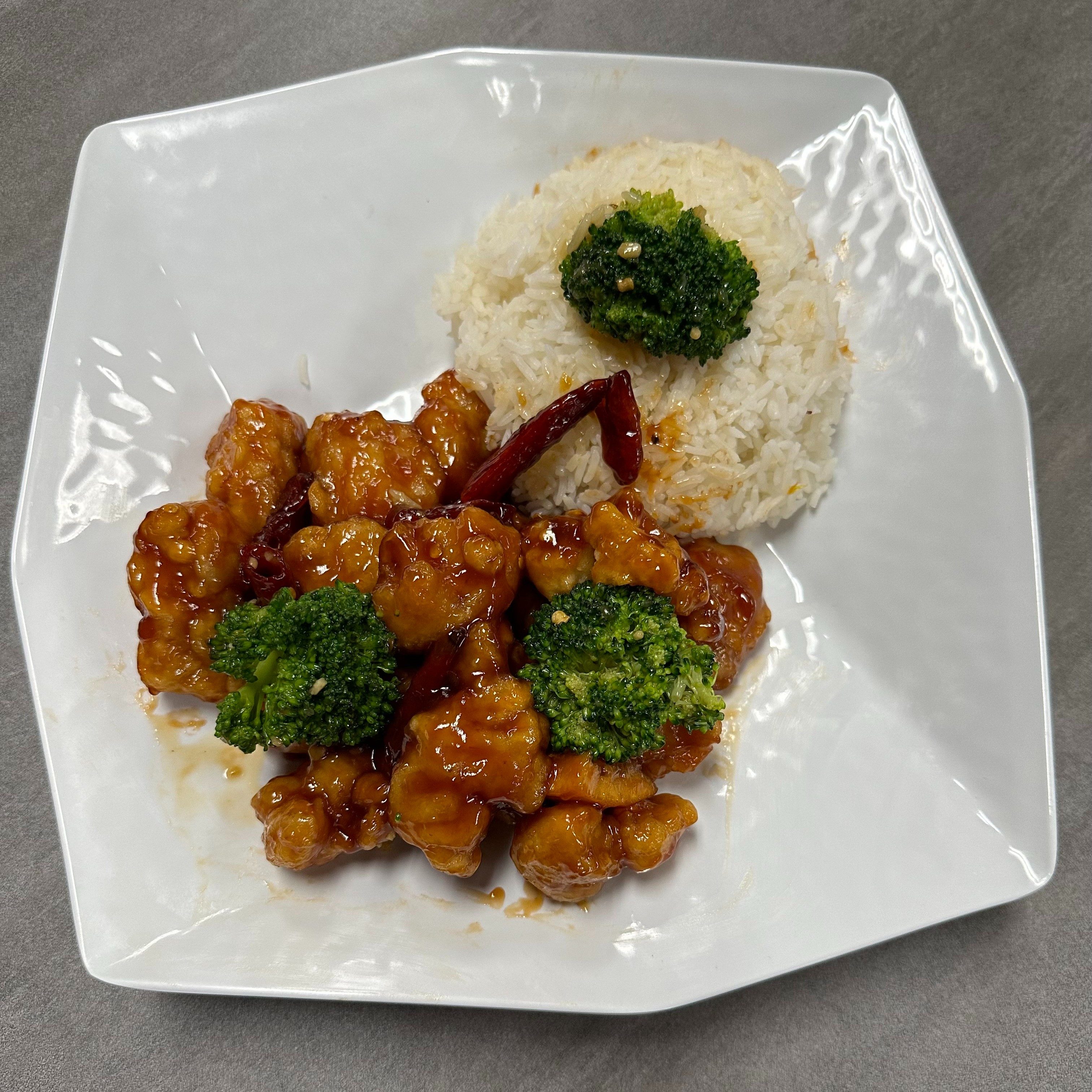 Orange Chicken over rice.