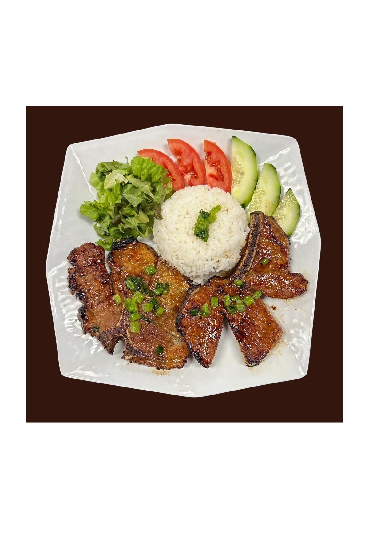 BBQ Pork Chop Plate- Com Suon Nuong.